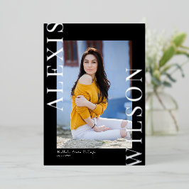 Moderne trendige Minimalistische Abschluss Einladu Folieneinladung