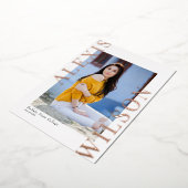 Moderne trendige Minimalistische Abschluss Einladu Folieneinladung (Gedreht)