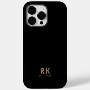 Moderne trendige minimalistische schwarze Gold-Zwe iPhone 14 Pro Max Hülle