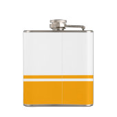 Moderne trendige Monogramm-Schrift Orange Flachmann (Rückseite)