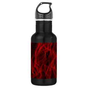 Moderne trendige neonrote kurvenförmige abstrakte  trinkflasche