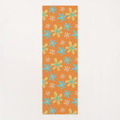 Moderne, trendige Niedliche Girly Floral Orange Mo Yogamatte (Vorderseite)