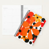 Moderne, trendige, orange und gelbe Blumen Planer (Anzeige)