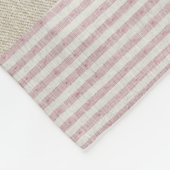 Moderne, trendige Patchwork Quilt Pink Beige Strei Fleecedecke (Ecke)