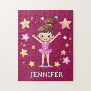 Moderne trendige personalisierte Gymnastik Turner Puzzle