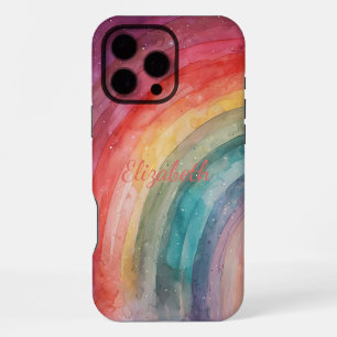 Moderne trendige personalisierte Regenbogen-Hülle iPhone 16 Pro Max Hülle