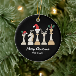 Moderne trendige personalisierte Schachfiguren Wei Keramik Ornament
