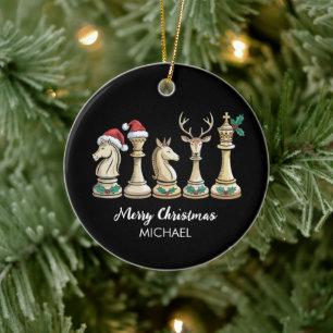 Moderne trendige personalisierte Schachfiguren Wei Keramik Ornament