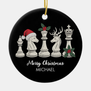 Moderne trendige personalisierte Schachfiguren Wei Keramik Ornament