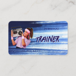 Moderne trendige persönliche Fitness-Trainer-Foto Visitenkarte