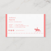 Moderne, trendige Pferdetrainer-Visitenkarte Visitenkarte (Rückseite)