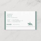 Moderne, trendige Pferdetrainer-Visitenkarte Visitenkarte (Rückseite)