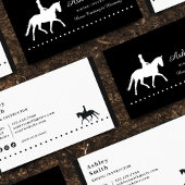 Moderne, trendige Pferdetrainer-Visitenkarte Visitenkarte