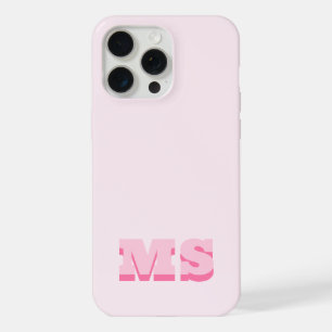 Moderne trendige pinke Anfangsmonogramm iPhone 15 Pro Max Hülle