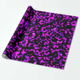 Moderne trendige pinke und violette Tarnmuster Geschenkpapier