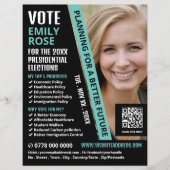 Moderne trendige politische Wahlkampfwerbung Flyer (Vorne)