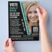 Moderne trendige politische Wahlkampfwerbung Flyer (Hand)