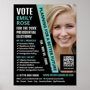 Moderne trendige politische Wahlkampfwerbung Poster