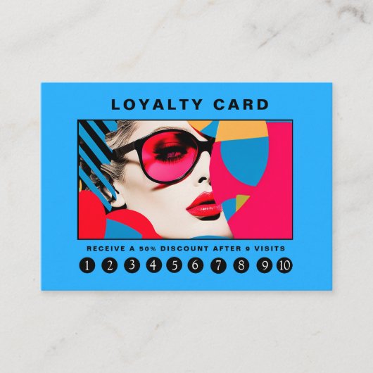 Moderne trendige Pop Kunst, Dichtung und Musik Visitenkarte (Vorderseite)