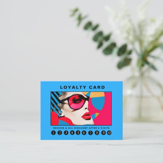 Moderne trendige Pop Kunst, Dichtung und Musik Visitenkarte (Stehend Vorderseite)