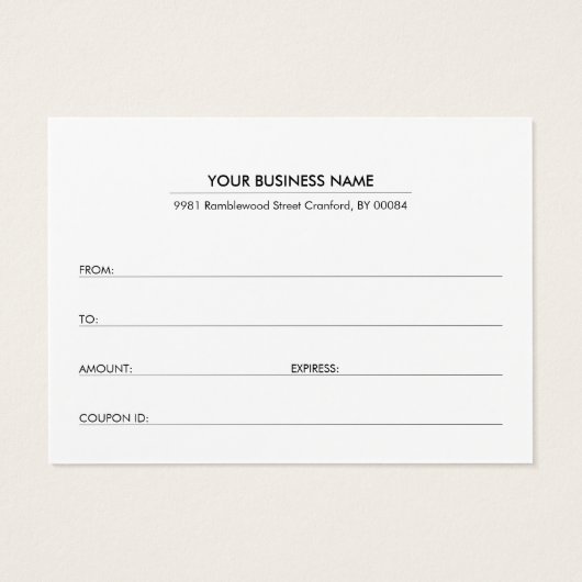 Moderne, trendige QR Code Geschenkgutscheine (Rückseite)