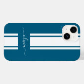Moderne trendige Rennstreifen mit Monogramm Case-Mate iPhone Hülle (Rückseite (Horizontal))