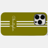 Moderne trendige Rennstreifen mit Monogramm Case-Mate iPhone Hülle (Rückseite (Horizontal))