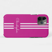 Moderne trendige Rennstreifen mit Monogramm Case-Mate iPhone Hülle (Rückseite (Horizontal))