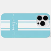 Moderne trendige Rennstreifen mit Monogramm Case-Mate iPhone Hülle (Rückseite (Horizontal))