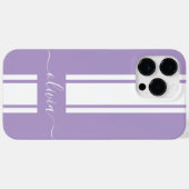 Moderne trendige Rennstreifen mit Monogramm Case-Mate iPhone Hülle (Rückseite (Horizontal))