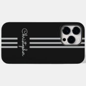 Moderne trendige Rennstreifen mit Monogramm Case-Mate iPhone Hülle (Rückseite (Horizontal))