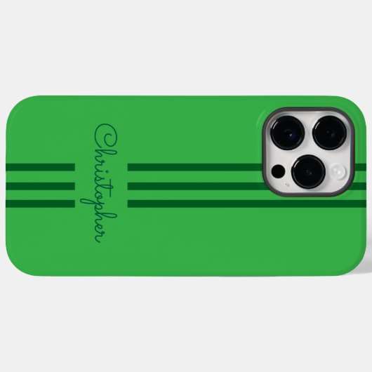 Moderne trendige Rennstreifen mit Monogramm Case-Mate iPhone Hülle (Rückseite (Horizontal))