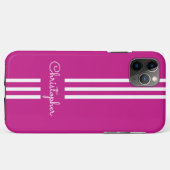 Moderne trendige Rennstreifen mit Monogramm Case-Mate iPhone Hülle (Rückseite (Horizontal))
