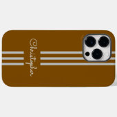 Moderne trendige Rennstreifen mit Monogramm Case-Mate iPhone Hülle (Rückseite (Horizontal))