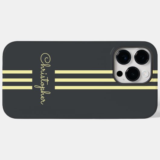 Moderne trendige Rennstreifen mit Monogramm Case-Mate iPhone Hülle (Rückseite (Horizontal))