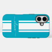 Moderne trendige Rennstreifen mit Monogramm Case-Mate iPhone Hülle (Rückseite (Horizontal))
