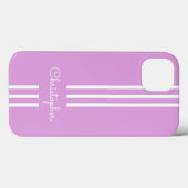 Moderne trendige Rennstreifen mit Monogramm Case-Mate iPhone Hülle (Rückseite (Horizontal))