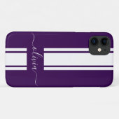 Moderne trendige Rennstreifen mit Monogramm Case-Mate iPhone Hülle (Rückseite (Horizontal))