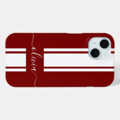 Moderne trendige Rennstreifen mit Monogramm Case-Mate iPhone Hülle (Rückseite (Horizontal))