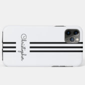 Moderne trendige Rennstreifen mit Monogramm Case-Mate iPhone Hülle (Rückseite (Horizontal))