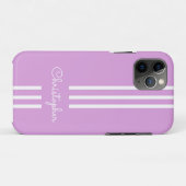 Moderne trendige Rennstreifen mit Monogramm Case-Mate iPhone Hülle (Rückseite (Horizontal))