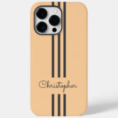 Moderne trendige Rennstreifen mit Monogramm Case-Mate iPhone Hülle (Rückseite)