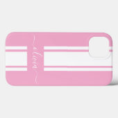Moderne trendige Rennstreifen mit Monogramm Case-Mate iPhone Hülle (Rückseite (Horizontal))