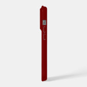 Moderne trendige Rennstreifen mit Monogramm iPhone Hülle (Linke Seite)