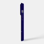 Moderne trendige Rennstreifen mit Monogramm iPhone Hülle (Linke Seite)