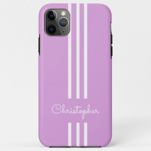 Moderne trendige Rennstreifen monogrammiert Case-Mate iPhone Hülle