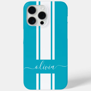 Moderne trendige Rennstreifen monogrammiert  Case-Mate iPhone Hülle