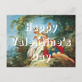 Moderne trendige Rokoko Happy Lovers Valentinstag Postkarte