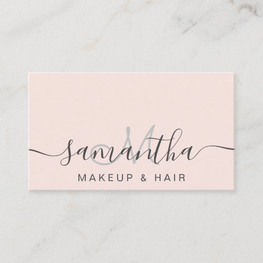 Moderne, trendige, rosa Haare Visitenkarte (Vorderseite)