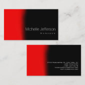 Moderne, trendige, rote schwarze Visitenkarte (Vorne/Hinten)